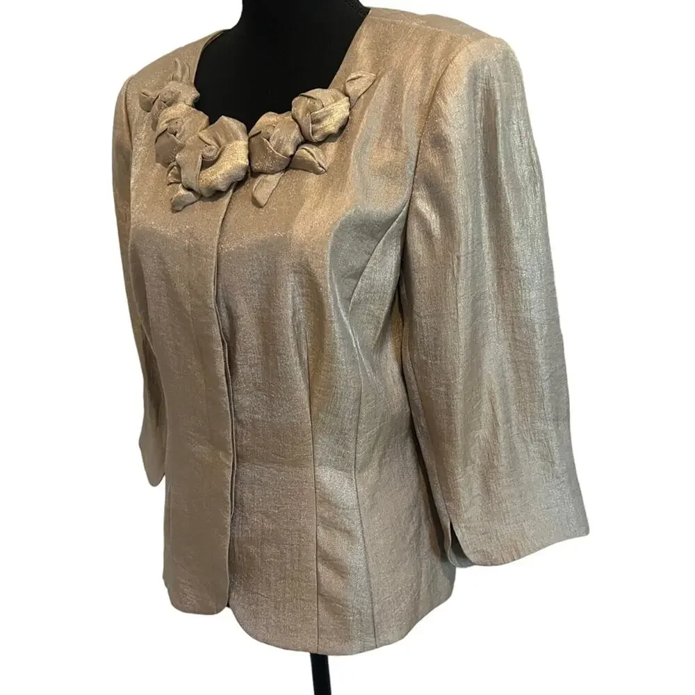 Victor Costa Size 10/12 Vintage 2PC Skirt Suit Blazer Jacket